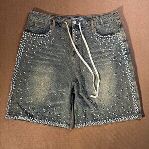 Vale Valley Forever Jorts "RAINSTORM" | Stone Wash | Size 36